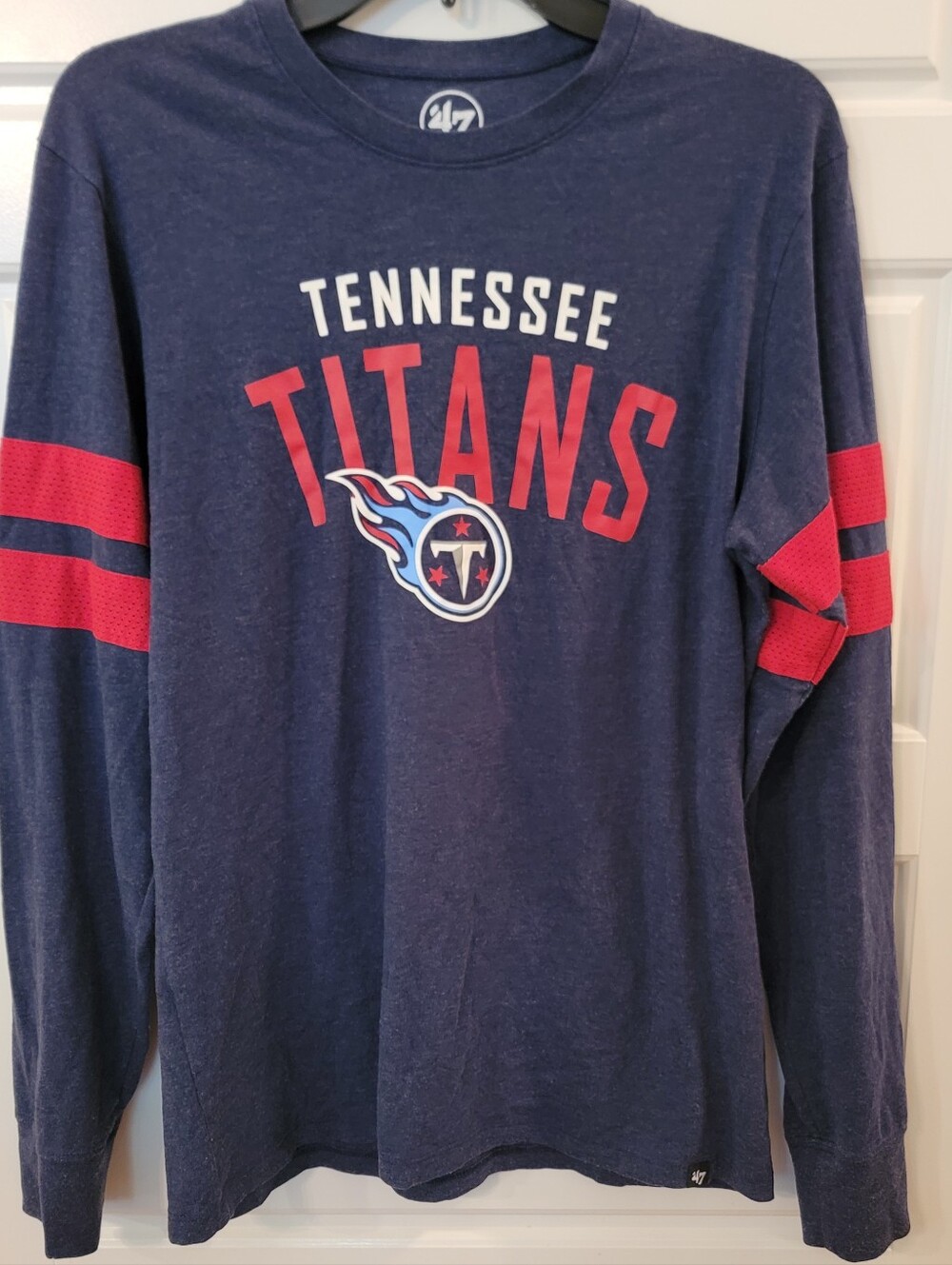 '47 Brand NFL Tennessee Titans Irving Long Sleeve T-Shirt Navy Blue Men's Size S - Picture 3 of 9
